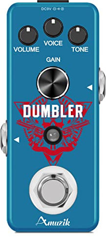 Amuzik Guitar Dumbler Pedal Analog Dumbler Overdrive Pedals For Electric Guitar With Medium Low Distortion Mini Size True Bypass