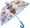 Nickelodeon Transparent Paw Patrol Umbrella for Children Blue Stick Umbrella for Boys - Marshall Chase and Rubble Print - Windproof Dome Brolly with Safety Opening 65CM