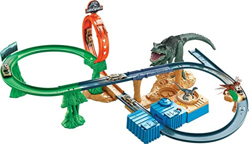 Hot Wheels Jeu de piste Jurassic World