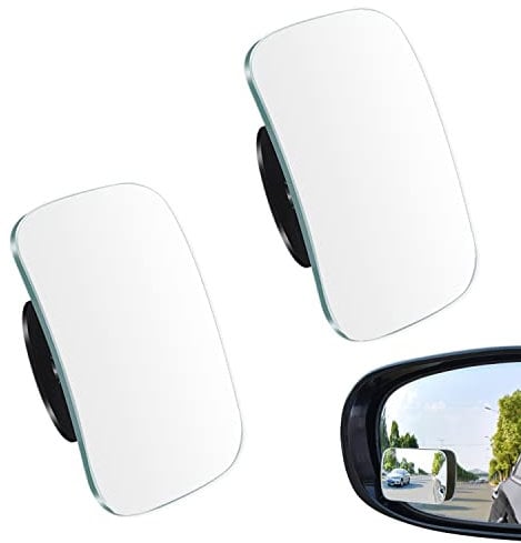 XPOOP 2 Stück Toter Winkel Spiegel Auto Blind Spot Spiegel Universal Trainer Rückspiegel HD Einstellbar Rückspiegel Konvexe Spiegel Zusätzliche Rückspiegel Für Alle Arten von Fahrzeugen