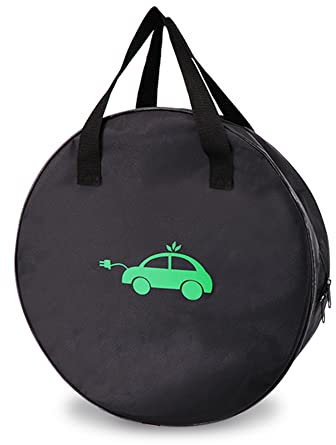 MCEVKELN Electric Vehicle Charging Cable Organizer Bag - Heavy Duty Water Resistant Nylon Storage Bag for Jumper Cables, EV Extension Cords, Adapters, RV Sewer Pipe, Tools, Camper and Garden Hoses