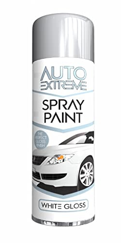 KINZA COLLECTION 250ml All Purpose Aerosol Spray Paint Quick Spray for Metal, Wood, Plastic, Indoor and Outdoor, Interior and exterior (WHITE GLOSS)