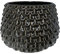 Nordring Maceta Pino - Macetero decorativo redondo para flores e plantas para interiores M (13,5 cm ø), negro, Cerámica