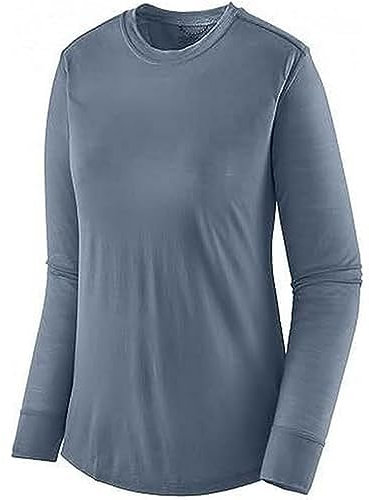 Patagonia Damen W's L/S Cap Cool Merino Shirt Tops, Light Plume Grey, X-Small