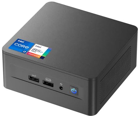 NUC adapté pour Intel NUC 12 Pro, ASUS NUC 12 Pro Wall Street Canyon Mini PC, i7-1260P, Barebone, supporte 8K/4K, Quad-Display, Ethernet Gigabit, Wi-FI 6E, Bluetooth 5.3 (NUC12WSHi7)