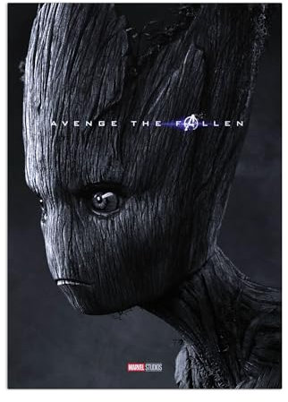 Displate Marvel Avengers Metallposter Marvel Avengers Poster Marvel Deko Marvel Merch Marvel Bilder Marvel Film Poster Marvel - Avenge The Fallen - Groot Poster 67,5x48cm