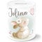 SpecialMe® Kinder Spardose mit Name Tiermotive Bär, Hase, Fuchs personalisierte Geschenke Mädchen Jungen Sparschwein Hase weiß Spardose