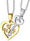 Cupimatch Paar Kette Puzzle Katze I Love U Anhänger Pärchen Halskette Freundschaftskette für Sie und Ihn 2 Verliebte Paar Schmuck Edelstahl Kette Herren Damen Geschenk für Partner Paare