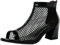 CUTEHEELS Stivali estivi da donna Coolee a rete con punta a punta aperta e tacchi a blocco e cerniere posteriori, Nero , 40 EU