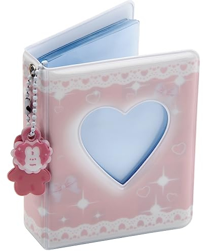Anglecai 3” Kpop Photocard Holder Book, Hollow Mini Photo Album Card Binder