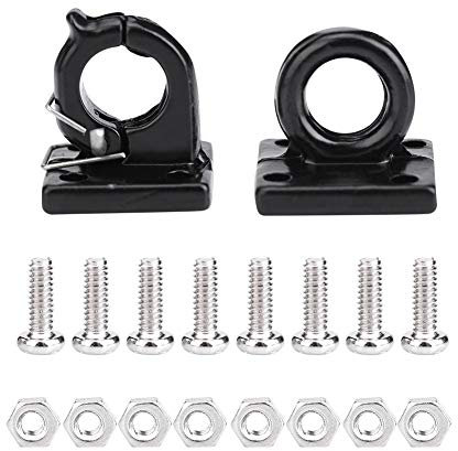 Demeras Trailer 0 Beadlock Wheels 9×7×1 Simulation Trailer Tow Lock Shackle Bracket Set für Axial Scx10 Cc01 D90 D110 Tf2 Rc Car
