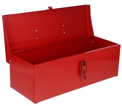 Angoily 1 boîte à outils en tôle - Boîte à outils étanche - Portable - Rouge - Boîte à outils - Matériel - Coque rigide - Tôle métallique