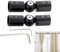Cokritsm Eckverbinder Gardinenstange 19mm Eckverbinder für Gardinenstangen Schwarz, Verstellbarer Eckverbinder für Gardinenstange Winkelverbinder Edelstahl