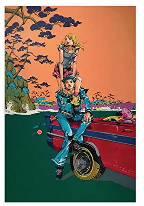 OWNPET Anime JoJo's Bizarre Adventure 7 Leinwand-Poster, Wandkunst, Dekor, Bild, Gemälde für Wohnzimmer, Schlafzimmer, Dekoration, ungerahmt, 30 x 45 cm