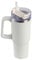 ARIANA HOMEWARE Insulated Tumbler 30oz - Travel Coffee Mug with Handle Straw Lid Water Bottle | Stainless Steel Double Wall Cup for Hot & Cold Drinks - Reusable and Leakproof (White)
