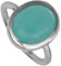 I-be, Calcit hellblau Edelstein Ring 925 Sterling Silber 101112/10x12 (58)