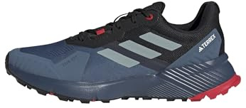 adidas Herren Terrex Soulstride RAIN.RDY Trail Running Shoes, Wonder Steel/Magic Grey/Pure Ruby, 46 EU