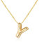 VCCKNB JEWELRY Initialen-Halsketten für Frauen und Mädchen, 14 Karat vergoldet, Buchstaben-Anhänger-Halskette von A-Z, Monogramm-Halsketten, Alphabet-Anfangsschmuck, zierliche, trendige (Gold-Y)