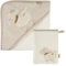 Fehn Bade-Set Schaf Natur – Bade-Set Handtuch & Waschlappen mit Bio-Baumwolle (KBA) – mit Tiermotiv für fröhlichen Badespaß – für Babys und Kleinkinder ab 0+ Monaten