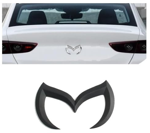 HHIOPL Auto Emblem für Mazda 2 3 6 8 Atenza CX-30 CX-50 CX-60 MX-5 CX-3 CX-5 CX-7, Emblem Aufkleber Buchstaben Emblem-Schild Buchstaben Abzeichen, Auto Front Motorhaube Kofferraum Aufkl(Color:Schwarz)