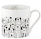 GILDE - 51907 - Kaffeebecher, Tasse, Hundebande, Knochenporzellan, 8,8cm x 12,5cm x 9cm, 360ml