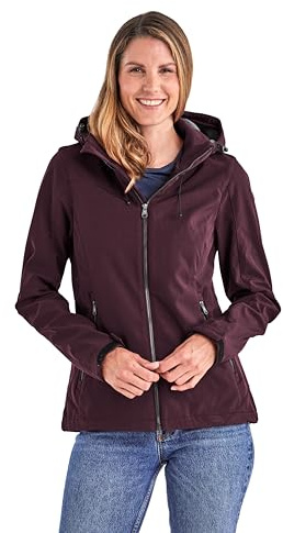 Killtec Damen Softshelljacke Softshell Jacke mit abzippbarer Kapuze Damen Softshelljacke wasserabweisend, Winddicht, atmungsaktiv