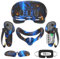 Tyasoleil Accessories Compatible with Oculus Quest 3, Silicone Cover Set VR Accessory Set, Include Controller Grip Leather Cover, VR Shell Cover, Face Cover, Lens Cover (Blaze Blue)
