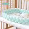 WLXFF Bettschlange Geflochten, Baby Nestchen Bettrolle Stillkissen, Babybett Kantenschutz Bettumrandung Knotenkissen, Baumwolle Bequem Bettschlange Baby, Bettschlange, Nestchenschlange,C,100 cm
