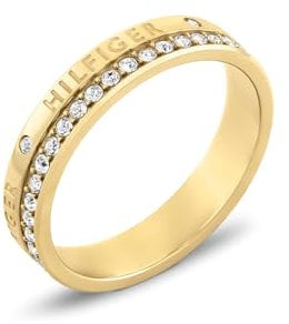 Tommy Hilfiger Jewelry Ring für Damen in Edelstahl verziert mit Kristallen - Erhältlich aus Gold oder Silber