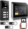 GVS - IP Video Türsprechanlage 3 Familienhaus mit Türöffner (RFID), HD Kamera, 3X 7 Zoll Monitor & App - Smarte Video Türklingel mit Kamera & Gegensprechanlage (AVS4291A)