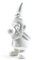 Decor Space Nain de jardin extérieur en résine gnome sympathique couleur unie h 43 cm (blanc)