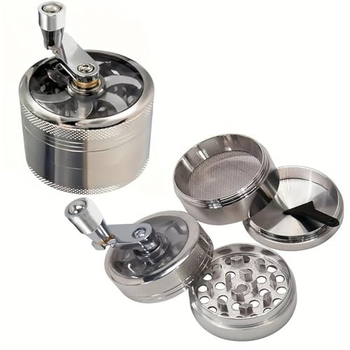 Electric Mixer Grinder, Nut and Hard Spice Grinder for Nutmeg Ginger Rock Salt and Peppercorn Hand Tools, Crushers for Grinding Various Dried Cereal/Herb/Spice/Nut(Silver)