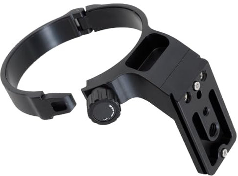 CNC-gefräster Stativ-Halterungsring, kompatibel mit Fuji GF 100–200 mm f/5.6 R LM OIS WR & Fujifilm GF 250 mm f/4 R LM OIS WR, Objektivhalter mit Arca-Swiss Fit Schnellwechselplatte für Arca-Klemme