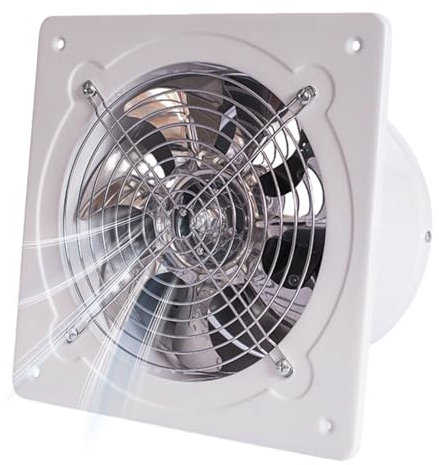 Dotauge 8 Inch Garage Ventilation Fan Kitchen High Velocity Blower Fans With Check Valve For Home Office Bathroom Grow Tent