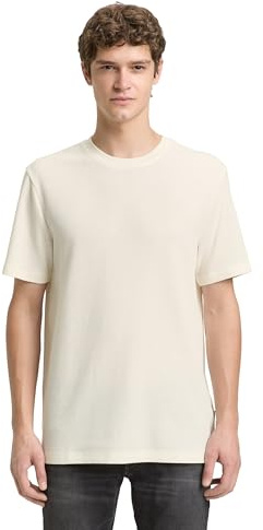 TOM TAILOR Denim Herren Basic T-Shirt mit Struktur