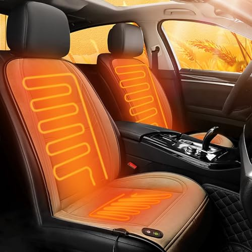 Sitzkissen für Das Auto Bürostuhlpolster, Winter Wärmekissen Autositze Autositzauflage Fahrersitz Bequemer Sitzauflage Auto für Erwachsene in PKW, SUV, LKW und Transportern (Einzelsitz-Beige)