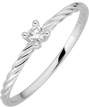 Lyomi Damen Ring 585/- Gold Glänzend Diamant Lab Grown weiß 0,07ct. 067370200-1