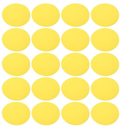 HOOWIFFY 20pcs Yellow Self-Adhesive Stage Lighting Gel Filters for Lamps and Spotlights, Universal Fit Pet Round Color Correction Film Sheets for Theater and Household Spaces Ambient