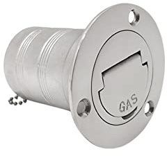 SEVEQIS Marine Flip Fuel Tank Body 38 Straight Fuel Port Diesel Port Waste Water Port Water Inlet 316 Stainless Steel Fuel Tank Body(38 Diesel port DIESEL)