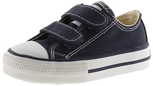 victoria Basket Unisex Tribu Lona & Puntera De Goma & Tiras Adherentes 106555 para Niños Marino 34