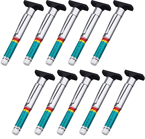 Pangda 10 Pezzi Pneumatico manometro Pneumatico profondimetro Tool, codice Colore