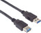 PremiumCord Cavo di Prolunga USB 3.0 1m, Cavo Dati Superspeed ​​​​​​Fino a 5 Gbit/s, Cavo di Ricarica, Presa USB 3.0 Tipo a Sulla Spina, a 9 Poli, Schermato 3x, Colore Nero, Lunghezza 1m