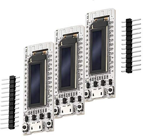 AZDelivery 3 x NodeMCU ESP8266 Heltec mit OLED Display CP2104 WLAN WiFi Development Board kompatibel mit Arduino inklusive Ebook!