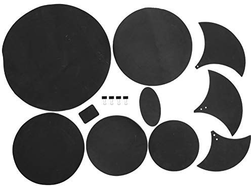 Bnineteenteam 14 Teile/Satz Schalldämpfer Pad Drum Pads Praxis Stumm Gummischaum 5 Runde Pad 3 Unregelmäßig Gebogene Pad Anzug für Schlagzeuger