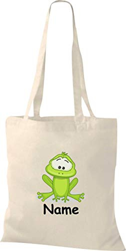 Shirtinstyle Stoffbeutel Tasche, Tiermotiv Giraffe mit Wunschnamen, Natur Zoo Tiere Animal, Geschenk, Baumwolltasche, Logo, Spruch, Verwandschaft, Motiv, Farbe Pink