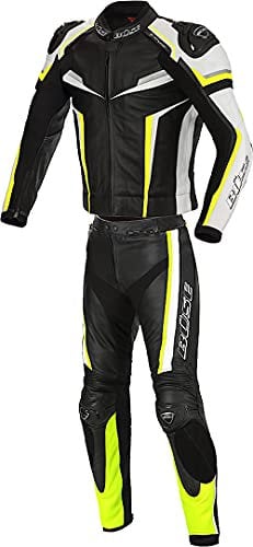 Büse Mille 2-Teiler Motorrad Lederkombi (Black/White/Yellow,60)