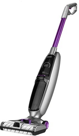 Jimmy HW8 Pro-Mopa inalámbrica para aspiradoras multisuperficie, 300 W y 15 kpa de Potencia, Control de Agua, portaaccesorios, Doble depósito, Pantalla LED y Rodillo de Repuesto, 0.5 litros, Violeta