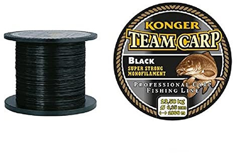 Angelschnur Karpfenschnur KONGER Team CARP Black 1000m Monofile Feeder Karpfen (0,30mm / 11,30kg)