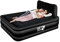 Get Fit Air Bed With Built In Electric Pump - Premium Double Airbed - Quick Blow Up Bed With Headboard & 2 Free Inflatable Pillows - Elevated Inflatable Air Mattress For Outdoor, Camping - Black Mono