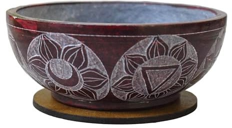 Carved Soapstone Serving,Incense Burner,Cleansing, Burning Sage, Smudge Bowl 5 x 2 -Multipurpose -seven chakra